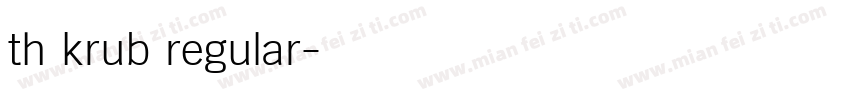 th krub regular字体转换